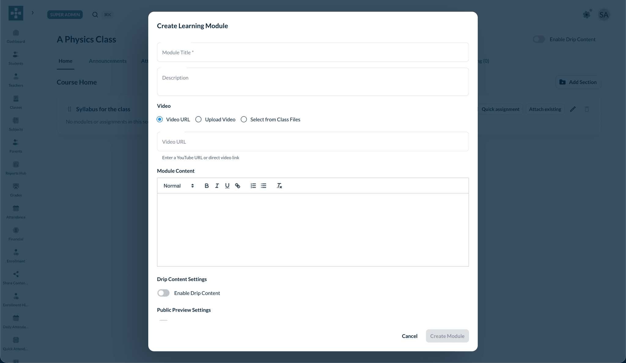 Create Learning Module