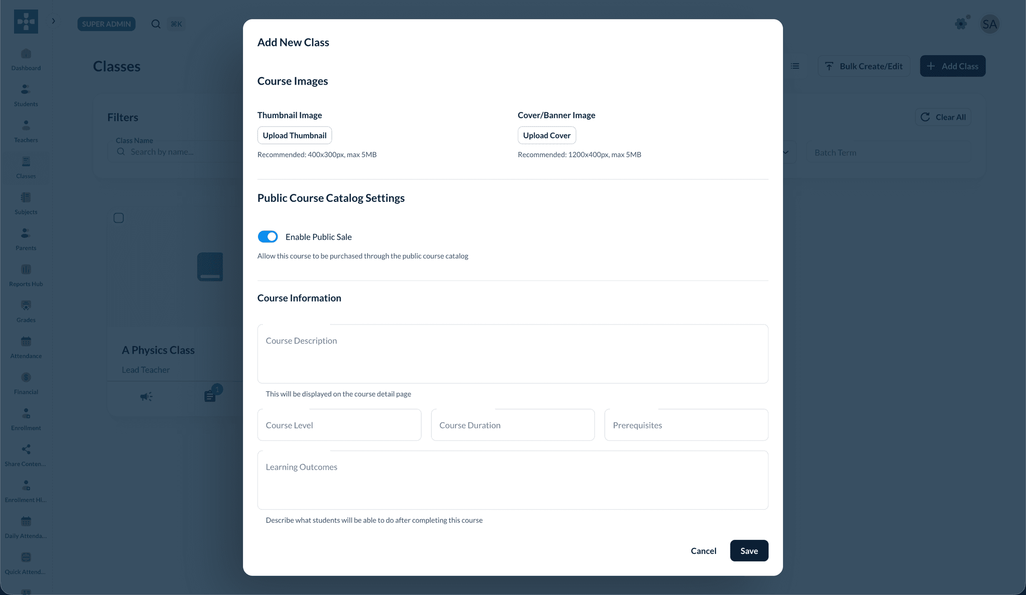 Enable public sale
