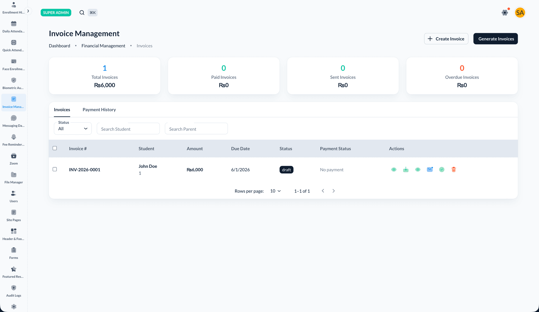 Invoice Management